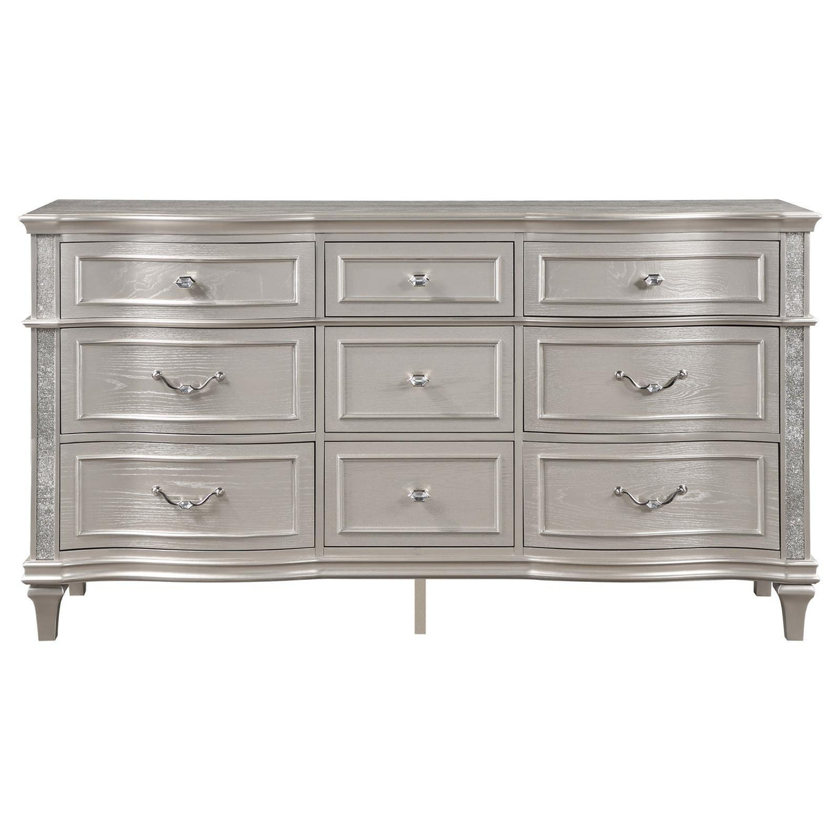 Evangeline Silver Oak 9-Drawer Dresser by Coaster at Eve Furniture
