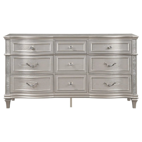 Evangeline Silver Oak 9-Drawer Dresser by Coaster at Eve Furniture
