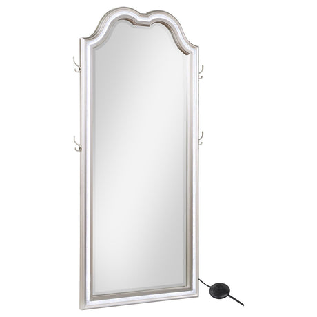 Evangeline Silver Oak Full Length LED Floor Mirror by Coaster at Eve Furniture