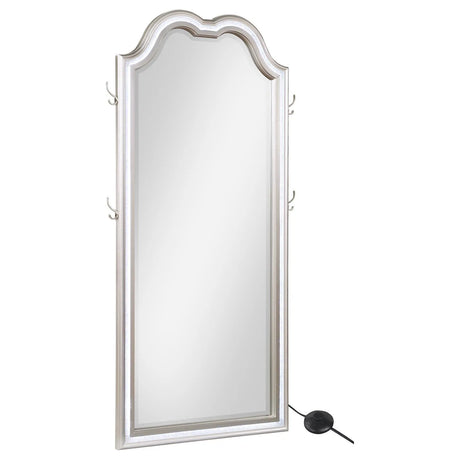 Evangeline Silver Oak Full Length LED Floor Mirror by Coaster at Eve Furniture