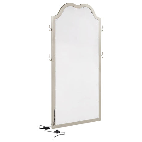 Evangeline Silver Oak Full Length LED Floor Mirror by Coaster at Eve Furniture