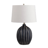 Evans Black/Oatmeal Table Lamp by Crestview at Eve Furniture
