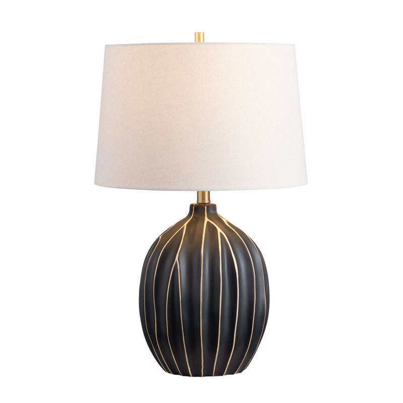 Evans Black/Oatmeal Table Lamp by Crestview at Eve Furniture