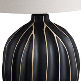Evans Black/Oatmeal Table Lamp by Crestview at Eve Furniture