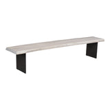 Evans White Dining Bench by MOES at Eve Furniture