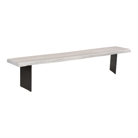 Evans White Dining Bench by MOES at Eve Furniture