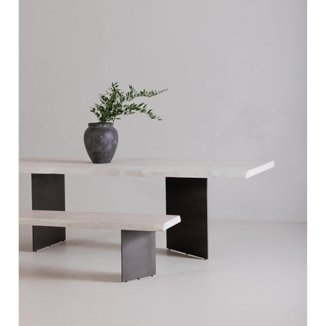 Evans White Dining Bench by MOES at Eve Furniture