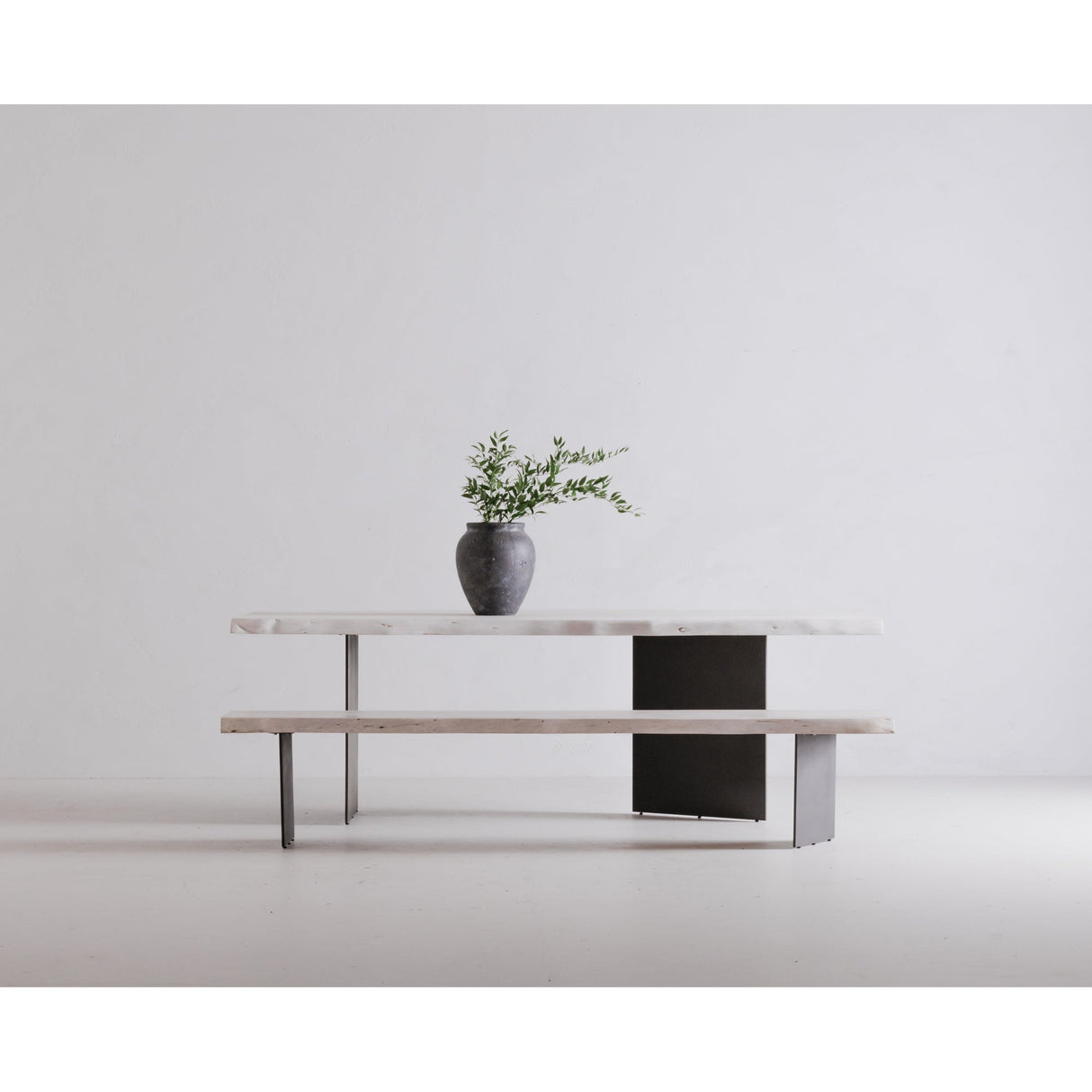 Evans White Dining Bench by MOES at Eve Furniture