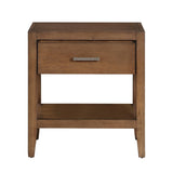 Evans Wire Brushed Light Brown Nightstand by Homelegance at Eve Furniture