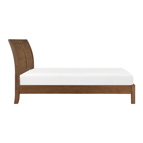 Evans Wire Brushed Light Brown Queen Platform Bed by Homelegance at Eve Furniture