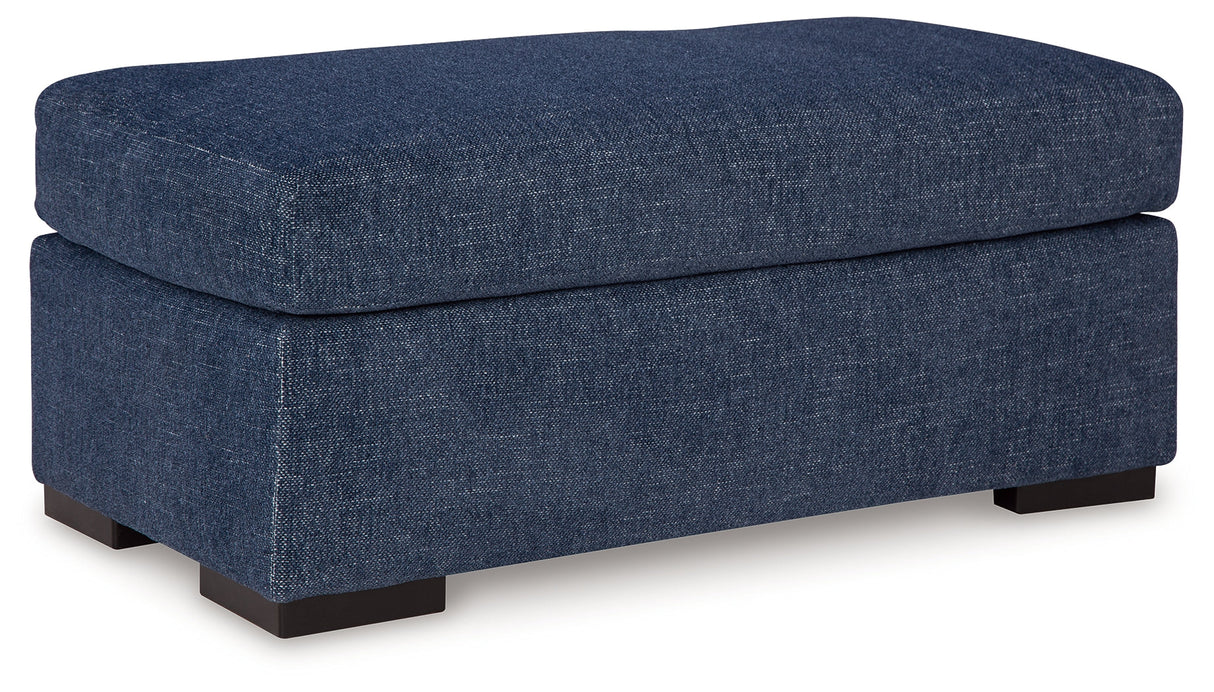 Evansley Navy Ottoman