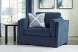 Evansley Navy Oversized Chair by Ashley at Eve Furniture