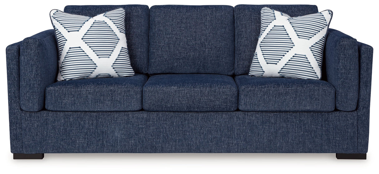 Evansley Navy Sofa and Loveseat by Ashley at Eve Furniture