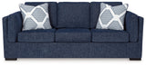 Evansley Navy Sofa and Loveseat by Ashley at Eve Furniture