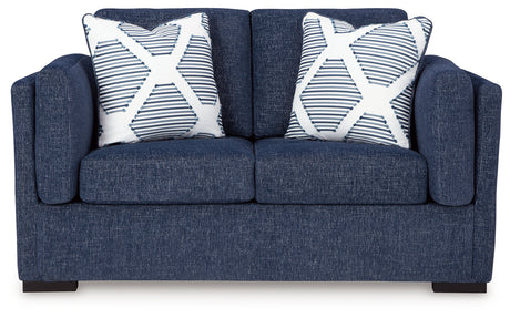 Evansley Navy Sofa and Loveseat by Ashley at Eve Furniture