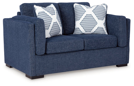 Evansley Navy Sofa and Loveseat by Ashley at Eve Furniture