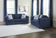 Evansley Navy Sofa and Loveseat by Ashley at Eve Furniture