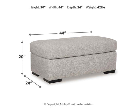 Evansley Pewter Chair and Ottoman by Ashley at Eve Furniture