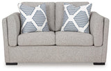 Evansley Pewter Loveseat by Ashley at Eve Furniture