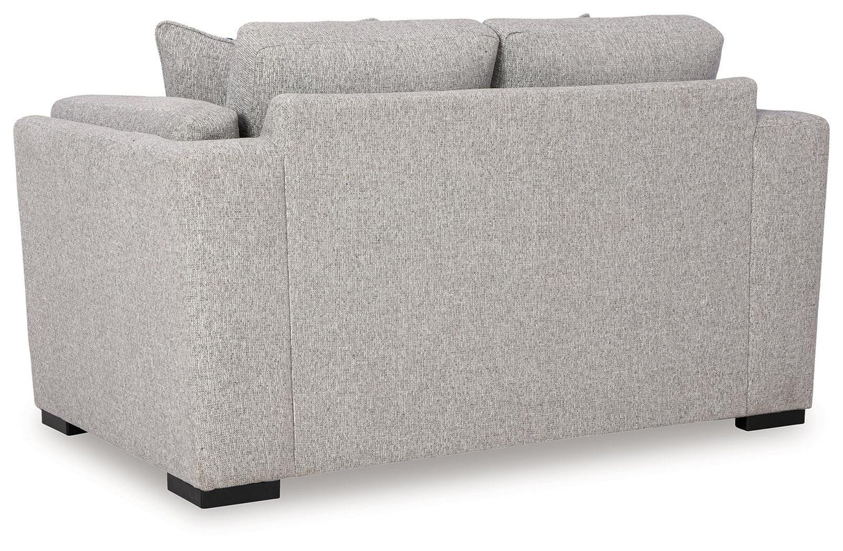 Evansley Pewter Loveseat by Ashley at Eve Furniture