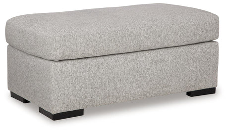 Evansley Pewter Ottoman by Ashley at Eve Furniture