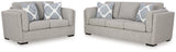 Evansley Pewter Sofa and Loveseat by Ashley at Eve Furniture