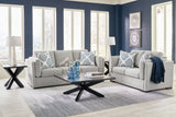 Evansley Pewter Sofa and Loveseat by Ashley at Eve Furniture