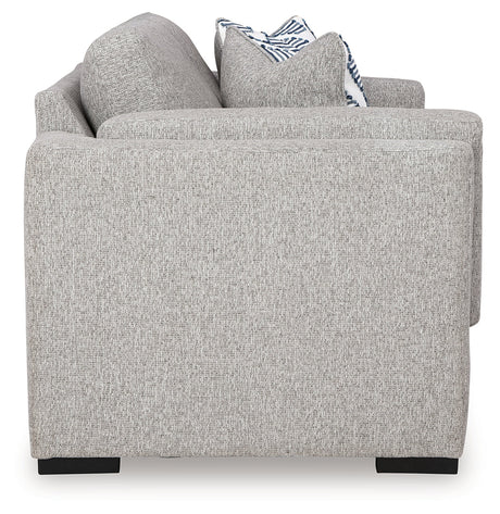 Evansley Sofa, Loveseat, Chair and Ottoman in Pewter by Ashley at Eve Furniture