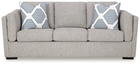 Evansley Sofa, Loveseat, Chair and Ottoman in Pewter by Ashley at Eve Furniture