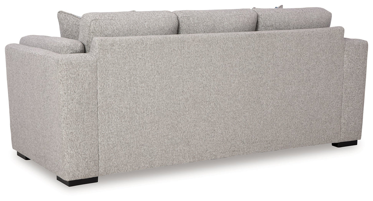 Evansley Sofa, Loveseat, Chair and Ottoman in Pewter by Ashley at Eve Furniture