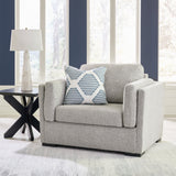 Evansley Sofa, Loveseat, Chair and Ottoman in Pewter by Ashley at Eve Furniture