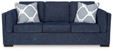 Evansley Navy Sofa by Ashley at Eve Furniture