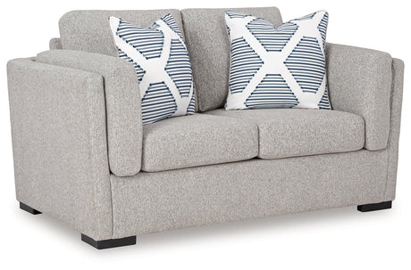 Evansley Pewter Loveseat by Ashley at Eve Furniture