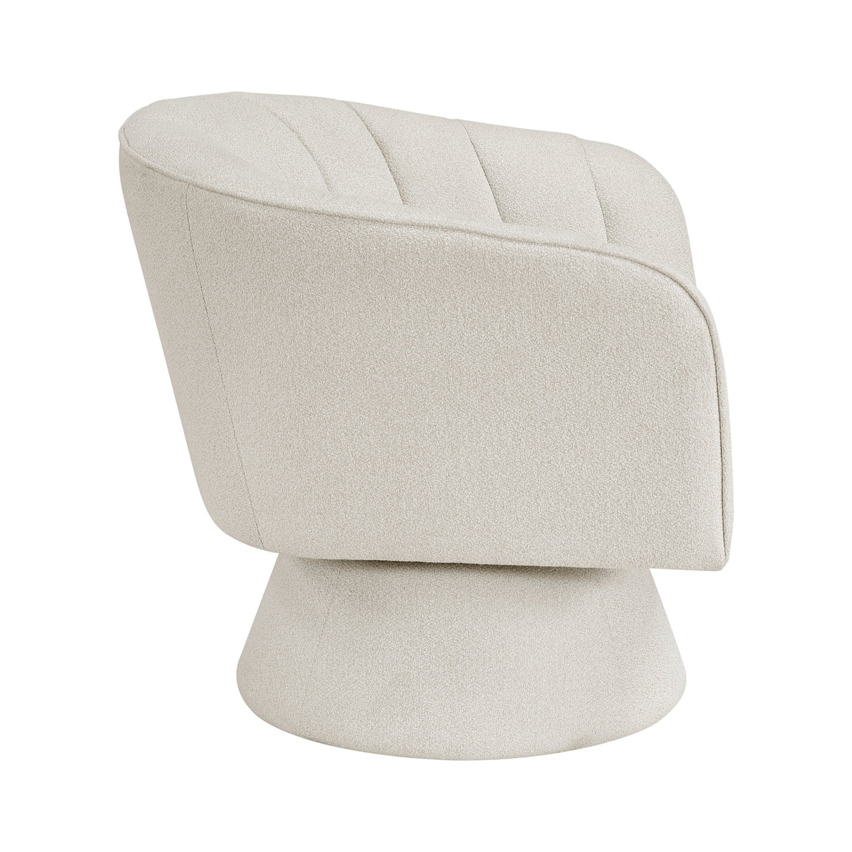 Eve Beige Boucle Swivel Chair by Homelegance at Eve Furniture