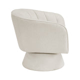 Eve Beige Boucle Swivel Chair by Homelegance at Eve Furniture