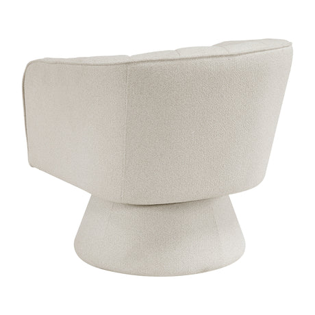 Eve Beige Boucle Swivel Chair by Homelegance at Eve Furniture