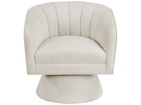 Eve Beige Boucle Swivel Chair by Homelegance at Eve Furniture