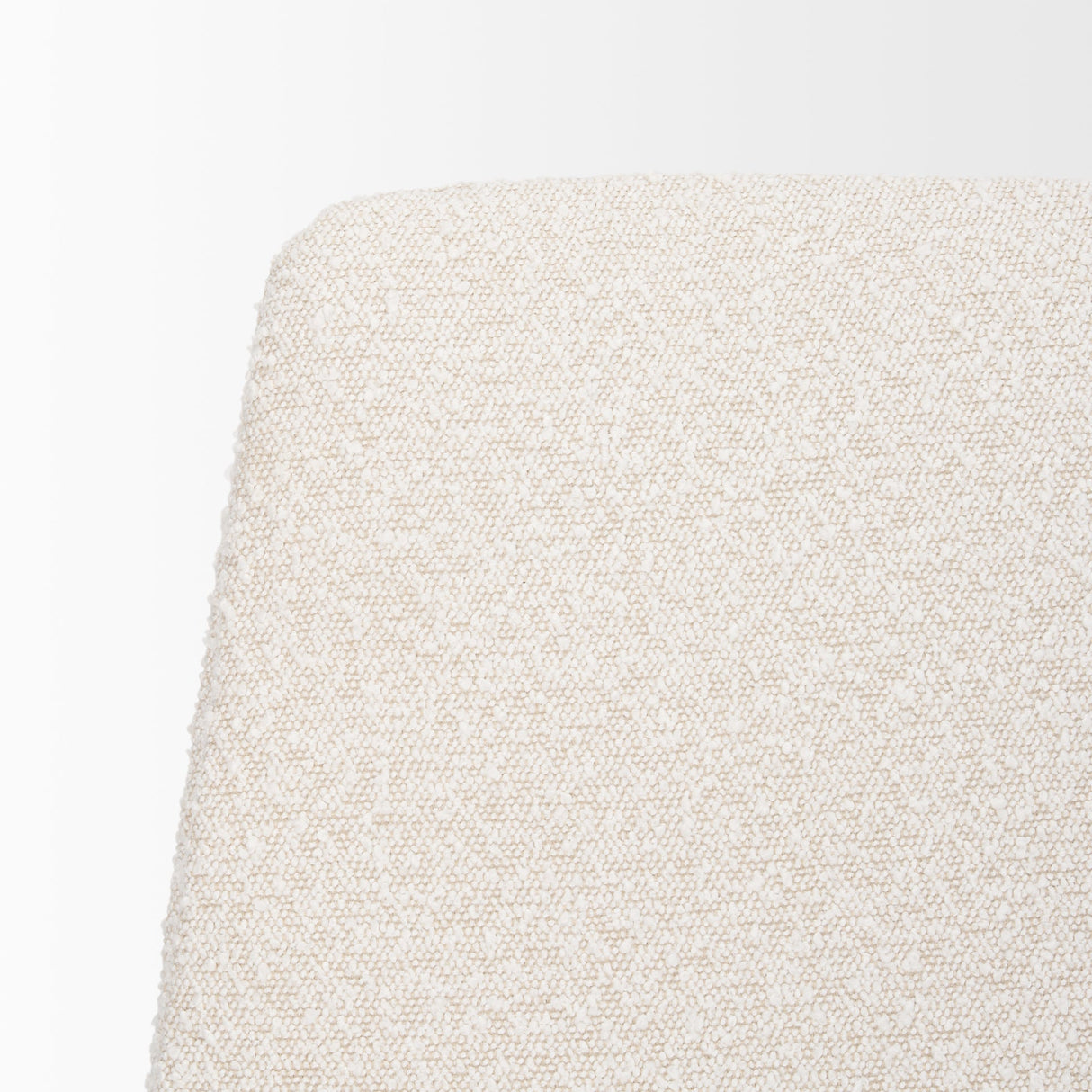 Eve Dining Chair w/ Cream Boucle Fabric & Matte Black Metal, Set of 2 by Mercana at Eve Furniture