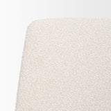 Eve Dining Chair w/ Cream Boucle Fabric & Matte Black Metal, Set of 2 by Mercana at Eve Furniture