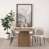 Eve Dining Chair w/ Cream Boucle Fabric & Matte Black Metal, Set of 2 by Mercana at Eve Furniture