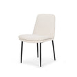 Eve Dining Chair w/ Cream Boucle Fabric & Matte Black Metal, Set of 2 by Mercana at Eve Furniture