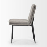 Eve Dining Chair w/ Gray Fabric & Matte Black Metal, Set of 2 by Mercana at Eve Furniture