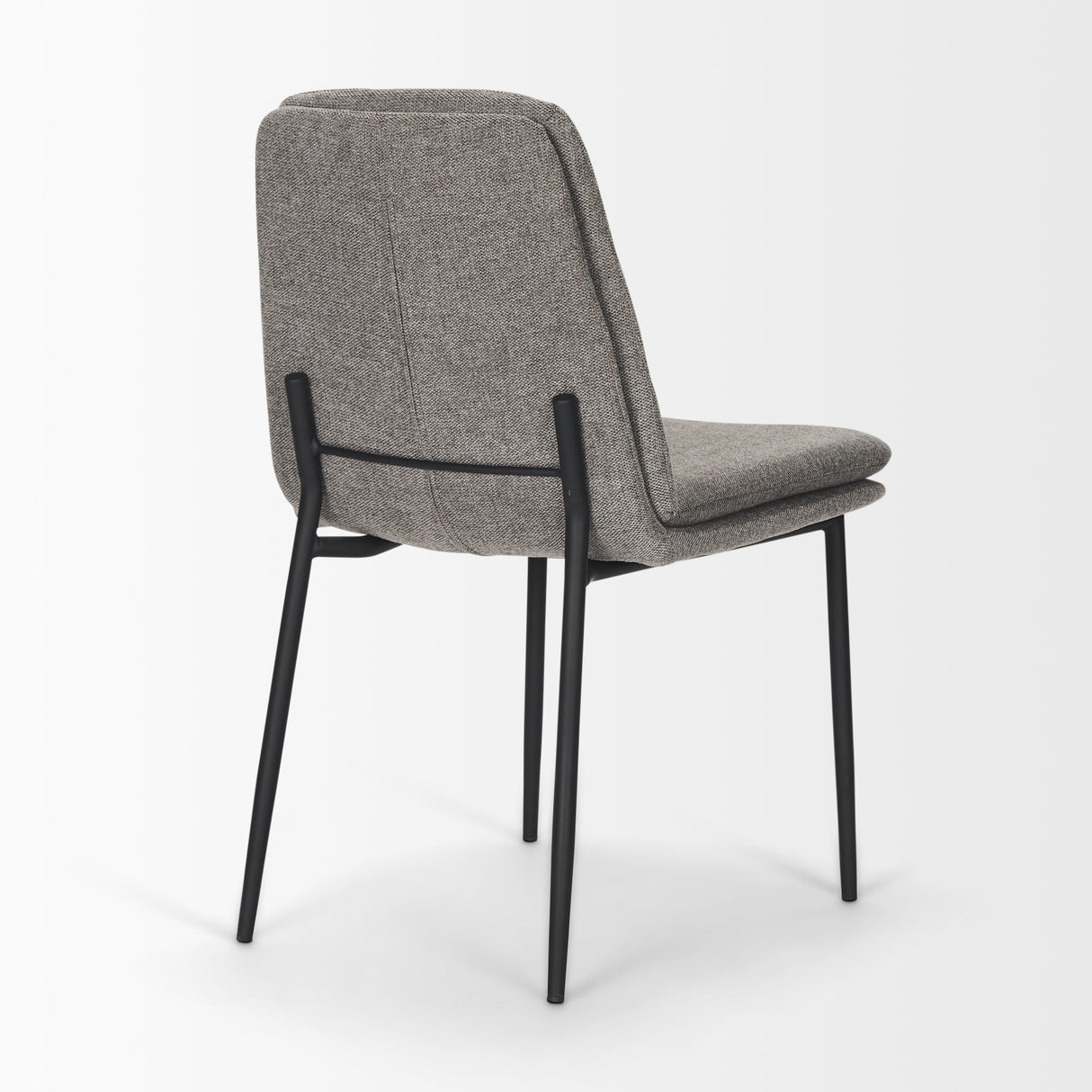 Eve Dining Chair w/ Gray Fabric & Matte Black Metal, Set of 2 by Mercana at Eve Furniture
