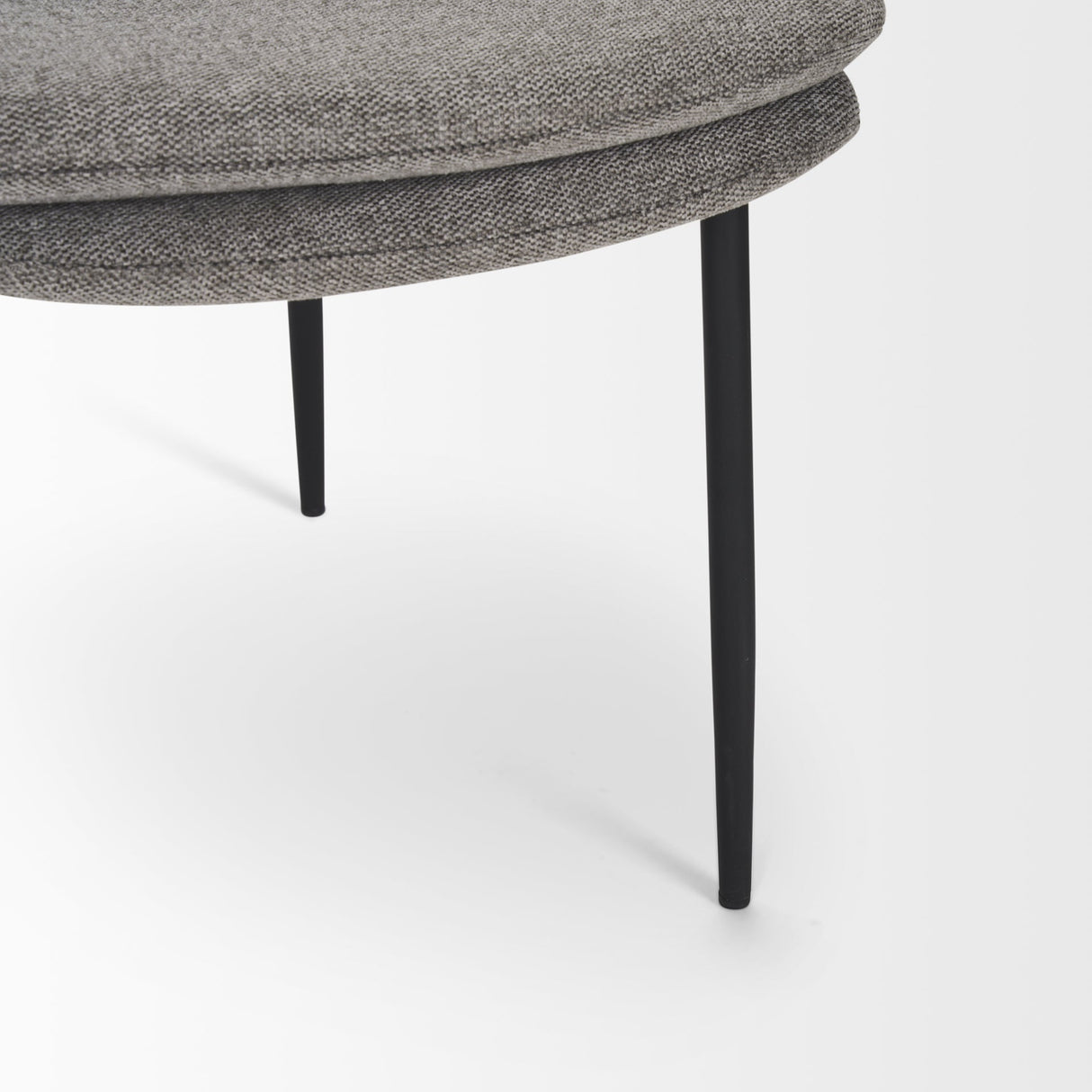 Eve Dining Chair w/ Gray Fabric & Matte Black Metal, Set of 2 by Mercana at Eve Furniture