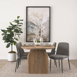 Eve Dining Chair w/ Gray Fabric & Matte Black Metal, Set of 2 by Mercana at Eve Furniture