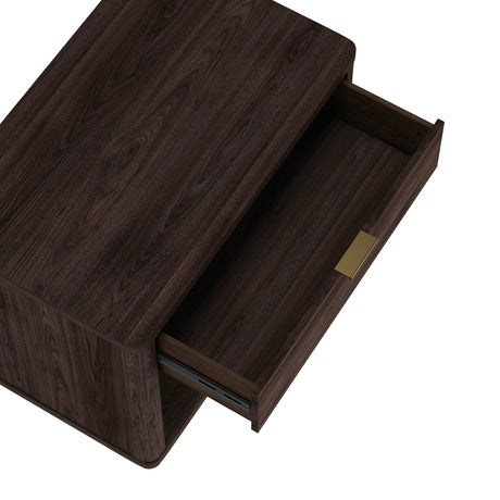 Evelyn 32" Nightstand 2.0 in Brown by Manhattan Comfort at Eve Furniture