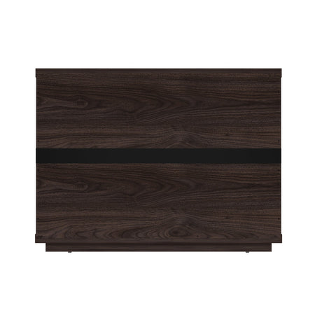 Evelyn 32" Nightstand 2.0 in Brown by Manhattan Comfort at Eve Furniture