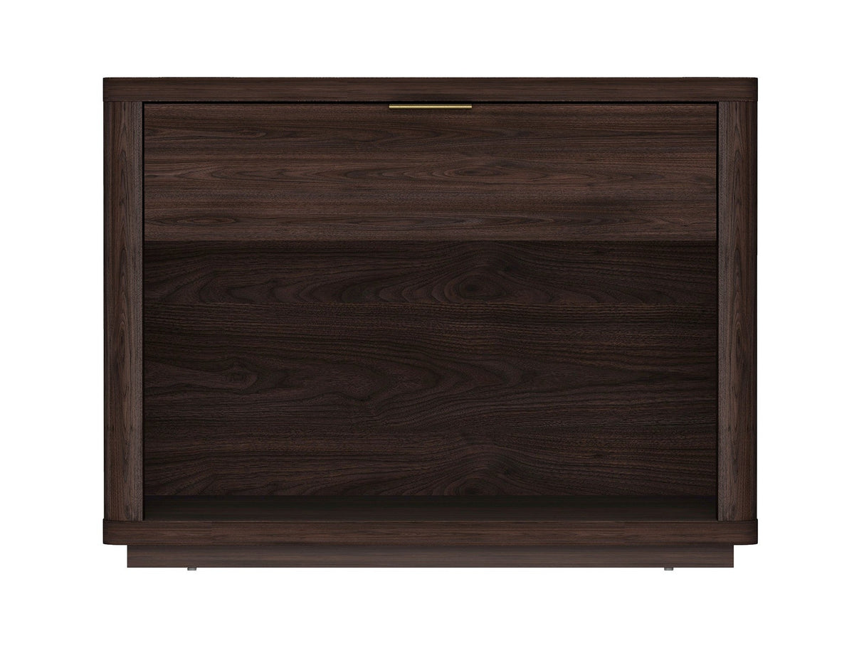 Evelyn 32" Nightstand 2.0 in Brown by Manhattan Comfort at Eve Furniture