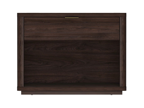 Evelyn 32" Nightstand 2.0 in Brown by Manhattan Comfort at Eve Furniture