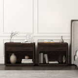 Evelyn 32" Nightstand 2.0 in Brown (set of 2) by Manhattan Comfort at Eve Furniture